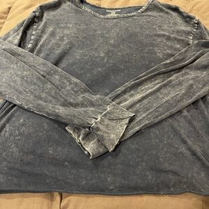 Long sleeve cute blue top